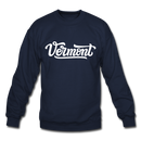 Vermont Sweatshirt - Hand Lettered Vermont Crewneck Sweatshirt - navy