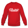 Vermont Sweatshirt - Hand Lettered Vermont Crewneck Sweatshirt - red