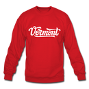 Vermont Sweatshirt - Hand Lettered Vermont Crewneck Sweatshirt - red