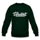 Vermont Sweatshirt - Hand Lettered Vermont Crewneck Sweatshirt - forest green