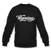 Wyoming Sweatshirt - Hand Lettered Wyoming Crewneck Sweatshirt - black