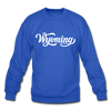 Wyoming Sweatshirt - Hand Lettered Wyoming Crewneck Sweatshirt - royal blue