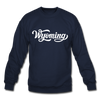 Wyoming Sweatshirt - Hand Lettered Wyoming Crewneck Sweatshirt - navy