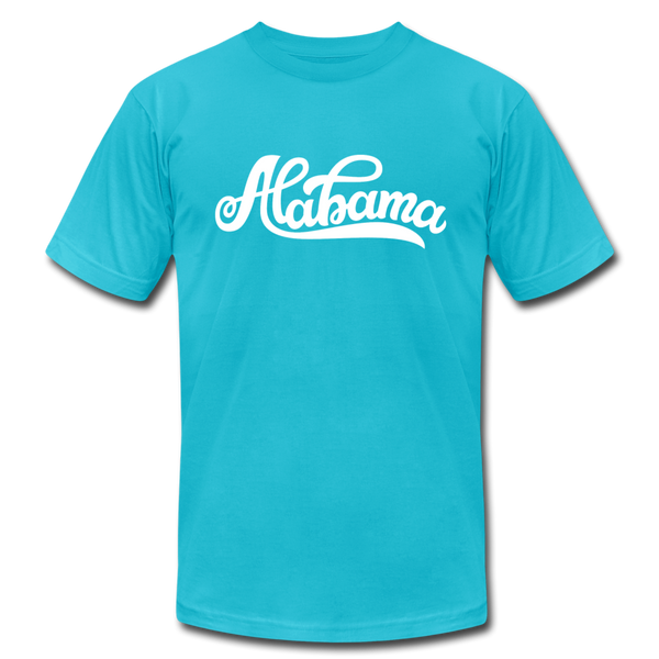 Alabama T-Shirt - Hand Lettered Unisex Alabama T Shirt - turquoise