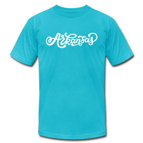 Arkansas T-Shirt - Hand Lettered Unisex Arkansas T Shirt - turquoise