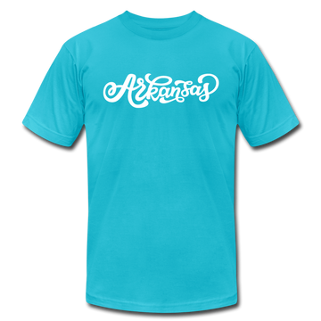 Arkansas T-Shirt - Hand Lettered Unisex Arkansas T Shirt - turquoise