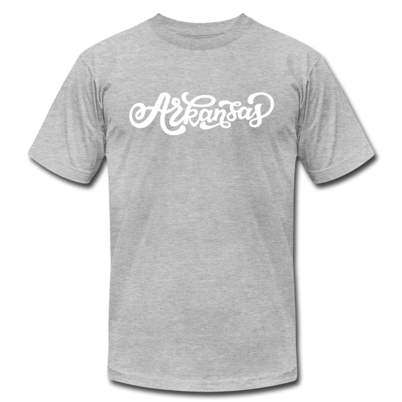 Arkansas T-Shirt - Hand Lettered Unisex Arkansas T Shirt - heather gray