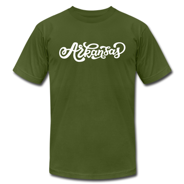 Arkansas T-Shirt - Hand Lettered Unisex Arkansas T Shirt - olive