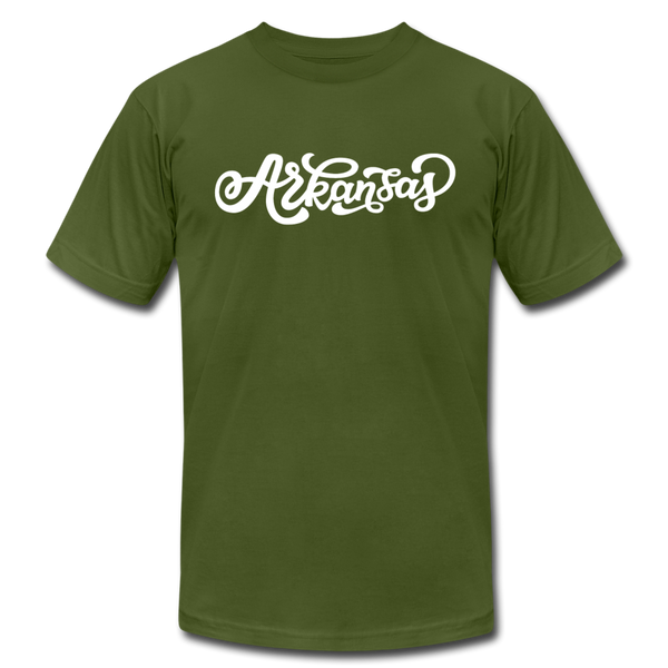 Arkansas T-Shirt - Hand Lettered Unisex Arkansas T Shirt - olive