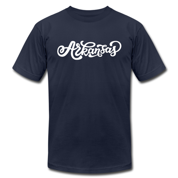Arkansas T-Shirt - Hand Lettered Unisex Arkansas T Shirt - navy
