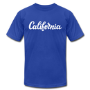California T-Shirt - Hand Lettered Unisex California T Shirt - royal blue