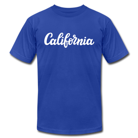 California T-Shirt - Hand Lettered Unisex California T Shirt - royal blue