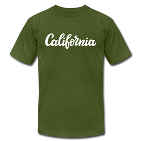 California T-Shirt - Hand Lettered Unisex California T Shirt - olive