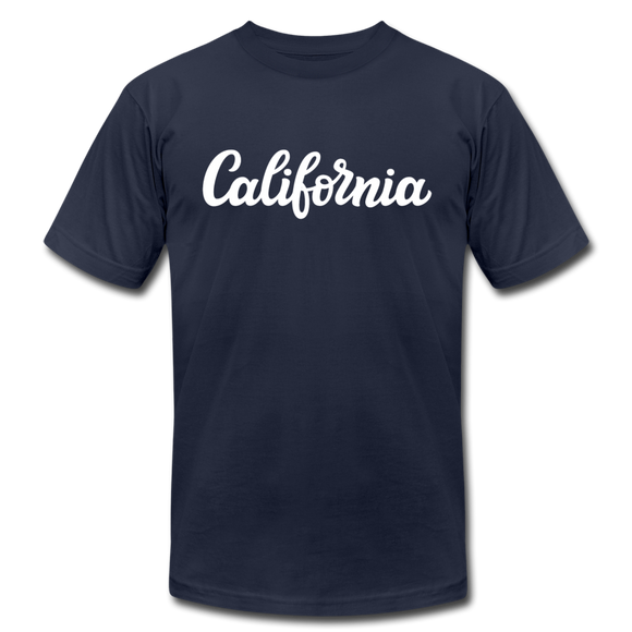 California T-Shirt - Hand Lettered Unisex California T Shirt - navy