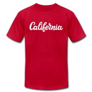 California T-Shirt - Hand Lettered Unisex California T Shirt - red