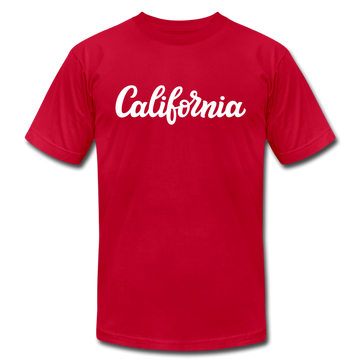 California T-Shirt - Hand Lettered Unisex California T Shirt - red