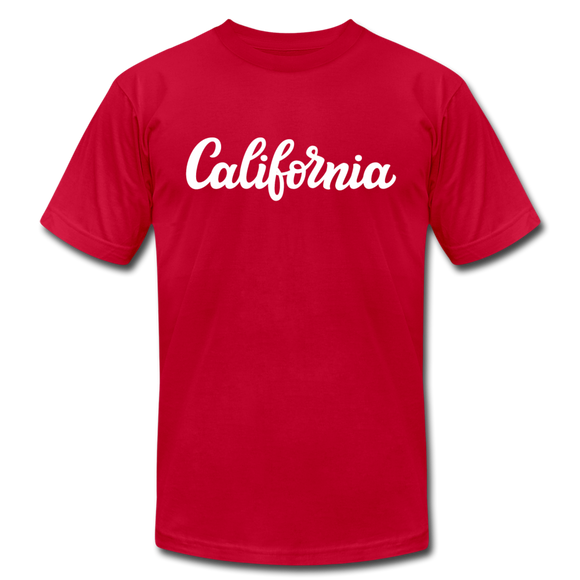 California T-Shirt - Hand Lettered Unisex California T Shirt - red