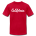 California T-Shirt - Hand Lettered Unisex California T Shirt - red