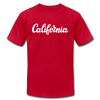 California T-Shirt - Hand Lettered Unisex California T Shirt - red