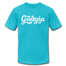 Georgia T-Shirt - Hand Lettered Unisex Georgia T Shirt - turquoise