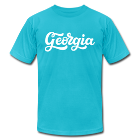 Georgia T-Shirt - Hand Lettered Unisex Georgia T Shirt - turquoise