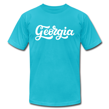 Georgia T-Shirt - Hand Lettered Unisex Georgia T Shirt - turquoise