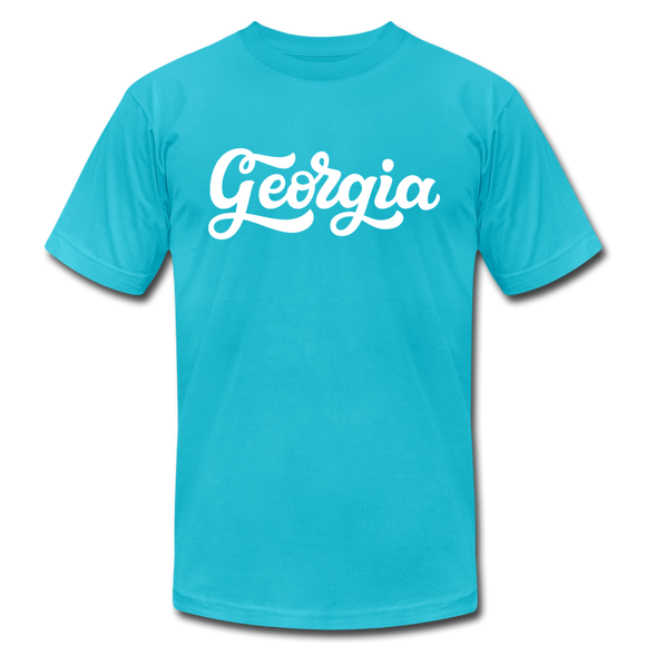 Georgia T-Shirt - Hand Lettered Unisex Georgia T Shirt - turquoise