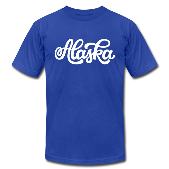 Alaska T-Shirt - Hand Lettered Unisex Alaska T Shirt - royal blue