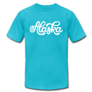 Alaska T-Shirt - Hand Lettered Unisex Alaska T Shirt - turquoise