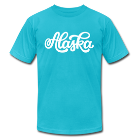 Alaska T-Shirt - Hand Lettered Unisex Alaska T Shirt - turquoise