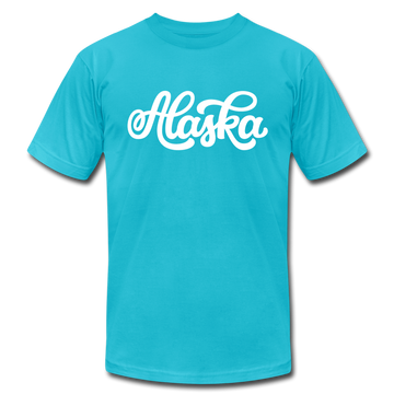 Alaska T-Shirt - Hand Lettered Unisex Alaska T Shirt - turquoise