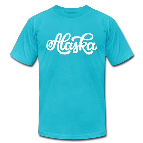 Alaska T-Shirt - Hand Lettered Unisex Alaska T Shirt - turquoise