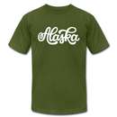 Alaska T-Shirt - Hand Lettered Unisex Alaska T Shirt - olive