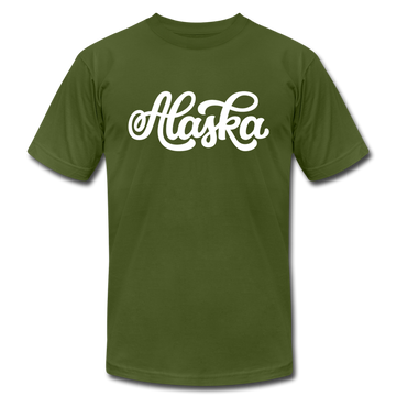 Alaska T-Shirt - Hand Lettered Unisex Alaska T Shirt - olive