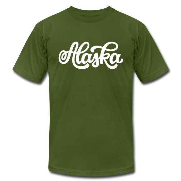 Alaska T-Shirt - Hand Lettered Unisex Alaska T Shirt - olive