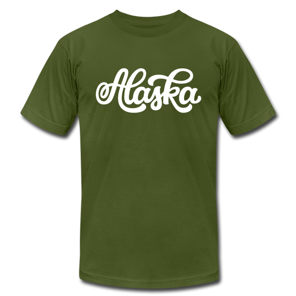 Alaska T-Shirt - Hand Lettered Unisex Alaska T Shirt - olive