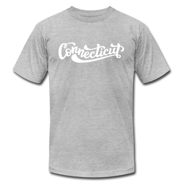 Connecticut T-Shirt - Hand Lettered Unisex Connecticut T Shirt - heather gray