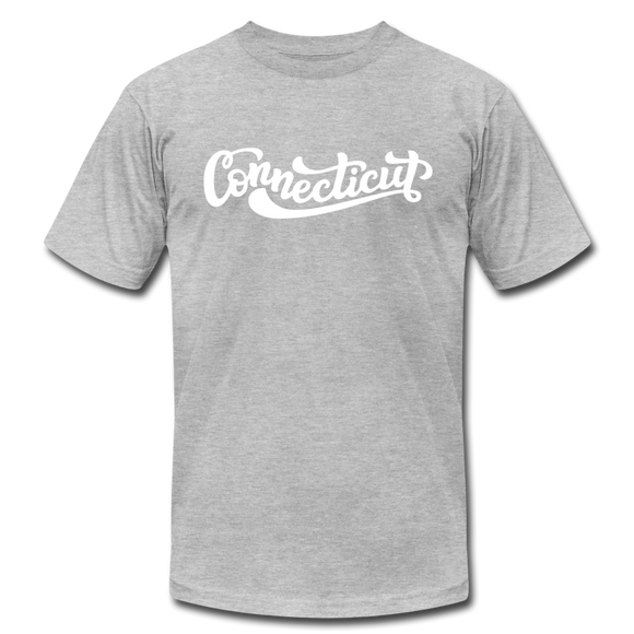 Connecticut T-Shirt - Hand Lettered Unisex Connecticut T Shirt - heather gray