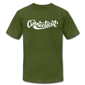Connecticut T-Shirt - Hand Lettered Unisex Connecticut T Shirt - olive