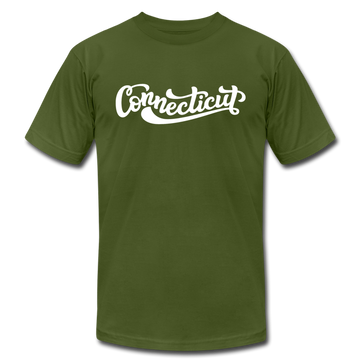 Connecticut T-Shirt - Hand Lettered Unisex Connecticut T Shirt - olive