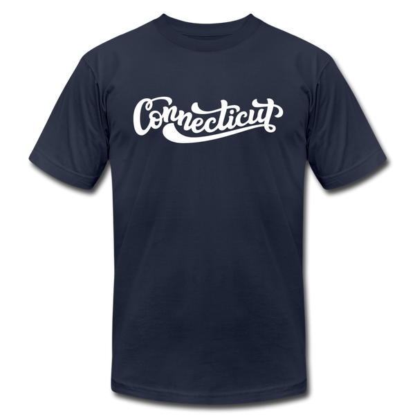 Connecticut T-Shirt - Hand Lettered Unisex Connecticut T Shirt - navy