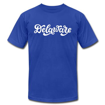 Delaware T-Shirt - Hand Lettered Unisex Delaware T Shirt - royal blue