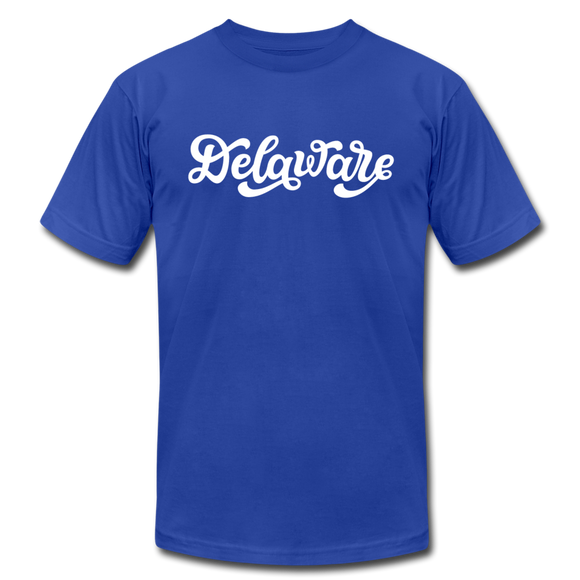 Delaware T-Shirt - Hand Lettered Unisex Delaware T Shirt - royal blue