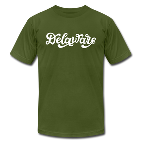 Delaware T-Shirt - Hand Lettered Unisex Delaware T Shirt - olive