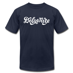 Delaware T-Shirt - Hand Lettered Unisex Delaware T Shirt - navy