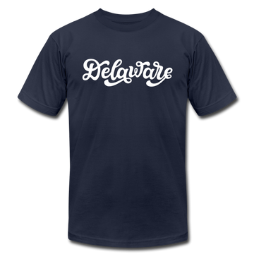 Delaware T-Shirt - Hand Lettered Unisex Delaware T Shirt - navy