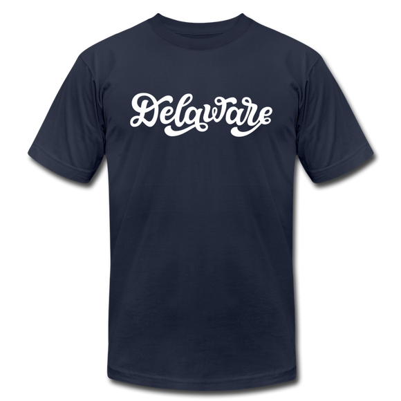 Delaware T-Shirt - Hand Lettered Unisex Delaware T Shirt - navy