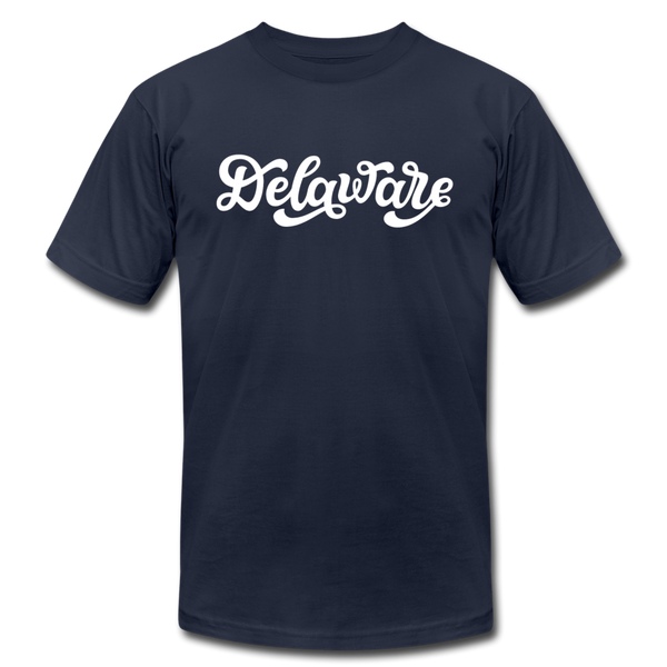 Delaware T-Shirt - Hand Lettered Unisex Delaware T Shirt - navy