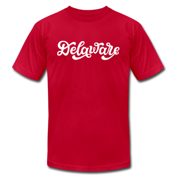 Delaware T-Shirt - Hand Lettered Unisex Delaware T Shirt - red
