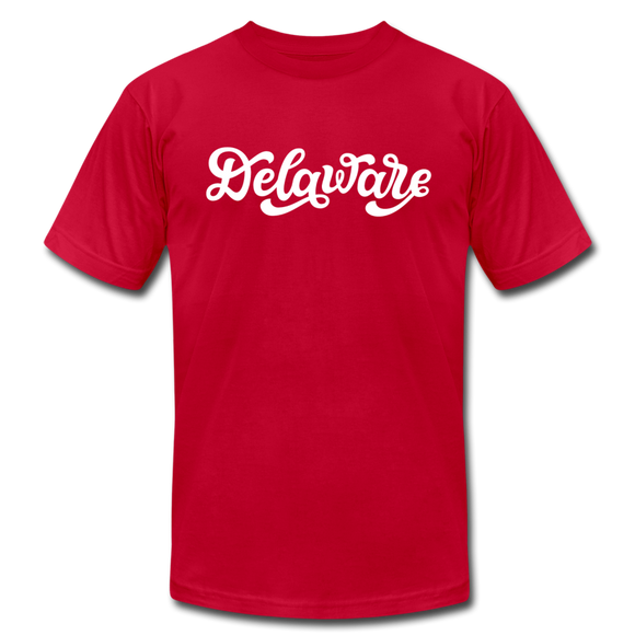 Delaware T-Shirt - Hand Lettered Unisex Delaware T Shirt - red